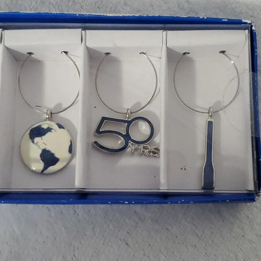 Pier 1 Imports 50th Happy Golden Anniversary Drink Charms